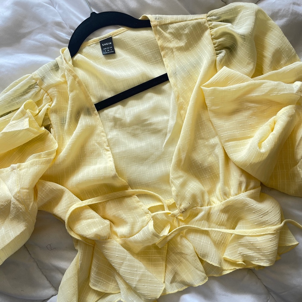 Float Yellow Crop Top